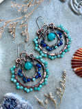 Amazonite & Blue Kyanite Copper Earrings