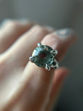 Prasiolte Sterling Silver Ring Size 8