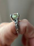 Prasiolte Sterling Silver Ring Size 8