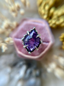 Amethyst Sterling Silver Ring Size 8.25