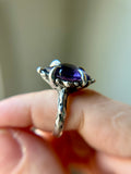 Amethyst Sterling Silver Ring Size 8.25