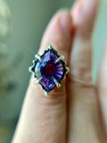 Amethyst Sterling Silver Ring Size 8.25