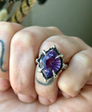 Amethyst Sterling Silver Ring Size 8.25