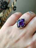 Amethyst Sterling Silver Ring Size 8.25