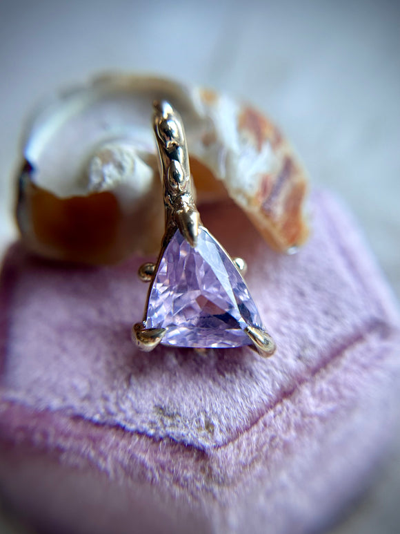 Faceted Kunzite 14k Gold Pendant