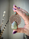 Prehnite & Paprok Tourmaline Copper Necklace