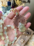 Prehnite & Paprok Tourmaline Copper Necklace