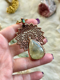 Prehnite & Paprok Tourmaline Copper Necklace