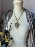 Prehnite & Paprok Tourmaline Copper Necklace