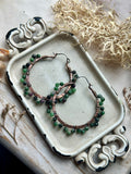 Ruby Zoisite Copper Earrings