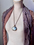 Labradorite & Rose Cut Citrine Copper Necklace