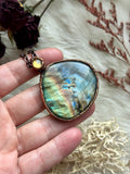 Labradorite & Rose Cut Citrine Copper Necklace