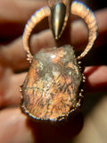 Purple Haze Sunstone, Black Sunstone/ Orange Sunstone Copper Necklace