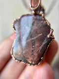 Purple Haze Sunstone/ Faceted Susntone Copper Necklace