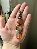 Imperal Topaz/ Rare Star Rutile/ Raw Hessonite Garnet/ Spene Copper Necklace