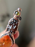 Imperal Topaz/ Rare Star Rutile/ Raw Hessonite Garnet/ Spene Copper Necklace