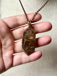 Garden Rutile & Sphene Copper Necklace