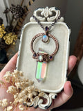 Angel Aura/ Amethyst/ Rainbow Moonstone Copper Necklace