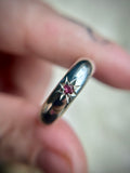 Pink Tourmaline Sterling Silver Ring Size 9.75