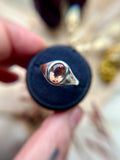 Faceted Oregon Sunstone Sterling Silver Ring Size 8