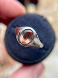 Faceted Oregon Sunstone Sterling Silver Ring Size 8