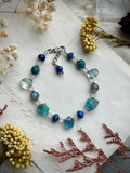 Fluorite, Apatite, Lapis, Labradorite Sterling Silver Bracelet