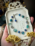 Fluorite, Apatite, Lapis, Labradorite Sterling Silver Bracelet