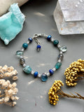 Fluorite, Apatite, Lapis, Labradorite Sterling Silver Bracelet