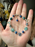 Fluorite, Apatite, Lapis, Labradorite Sterling Silver Bracelet