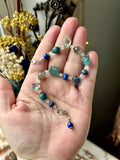 Fluorite, Apatite, Lapis, Labradorite Sterling Silver Bracelet