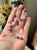 Kunzite & Amethyst Sterling Silver Bracelet