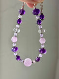 Kunzite & Amethyst Sterling Silver Bracelet