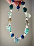 Fluorite, Apatite, Lapis, Labradorite Sterling Silver Bracelet