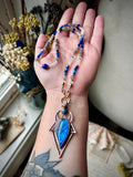 Blue Labradorite/ Moonstone/ Beaded Lapis/ Labradorite/ Kyanite/ Moonstone Copper Necklace