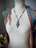 Blue Labradorite/ Moonstone/ Beaded Lapis/ Labradorite/ Kyanite/ Moonstone Copper Necklace