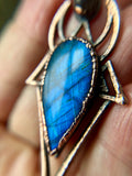 Blue Labradorite/ Moonstone/ Beaded Lapis/ Labradorite/ Kyanite/ Moonstone Copper Necklace