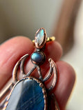 Blue Labradorite/ Moonstone/ Beaded Lapis/ Labradorite/ Kyanite/ Moonstone Copper Necklace