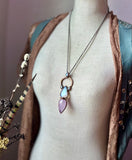 Kunzite & Moonstone Copper Necklace