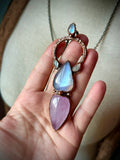 Kunzite & Moonstone Copper Necklace