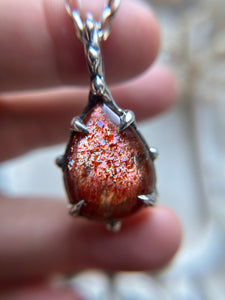 Sunstone Sterling Silver Necklace