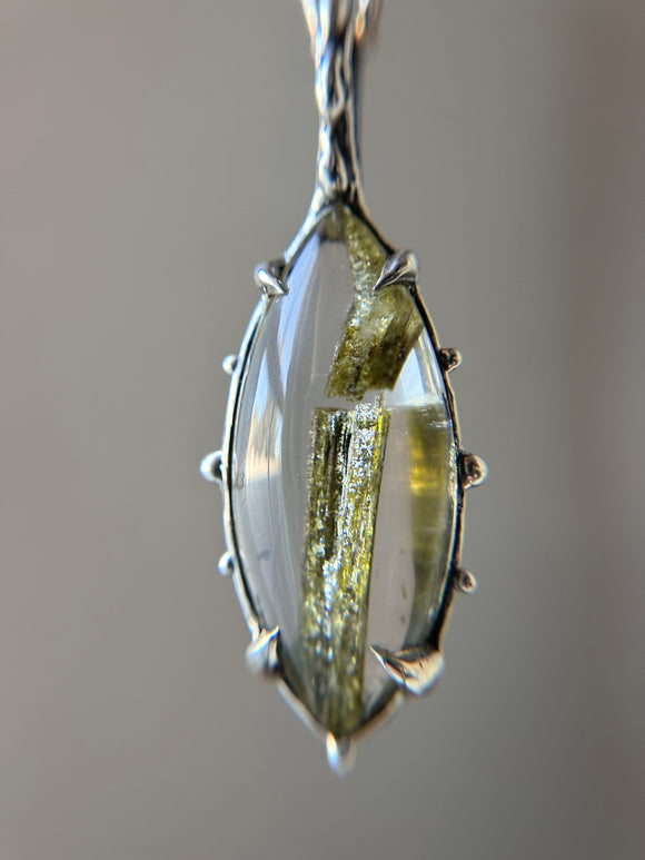 Tourmaline In Quartz Sterling Silver Necklace