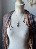 Paprok Tourmaline Mermaid Key Sterling Silver Necklace