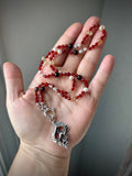 Carnelian/ Smoky Quartz/ Citrine/ Pearl Sterling Silver Silk Beaded Necklace